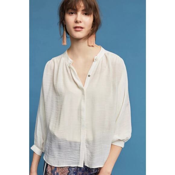 Anthropologie Maeve Brynna Buttondown Blouse - Picture 1 of 6